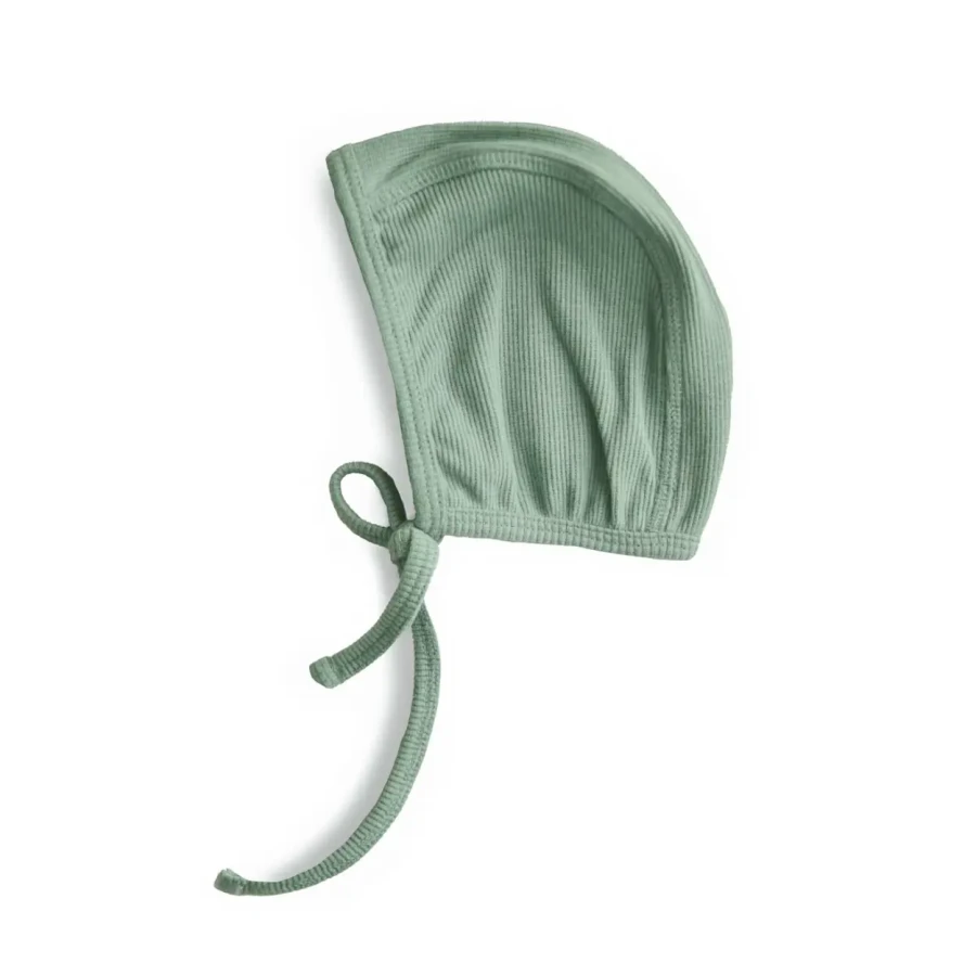 Wiązana czapeczka bonetka - Roman Green / Mushie