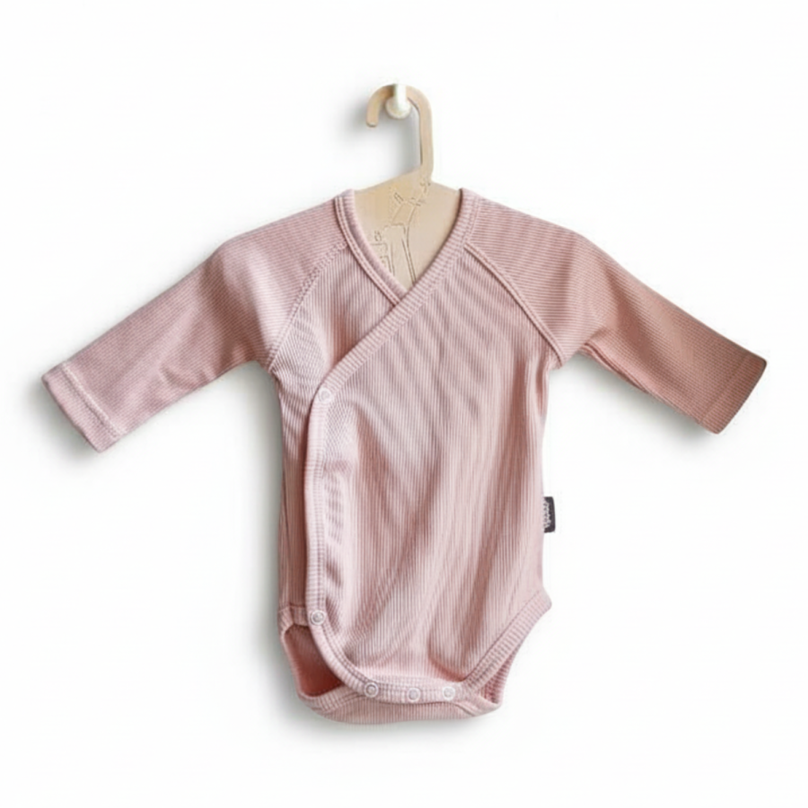 Body kopertowe z grubego prążka - pudrowy róż / Coodo