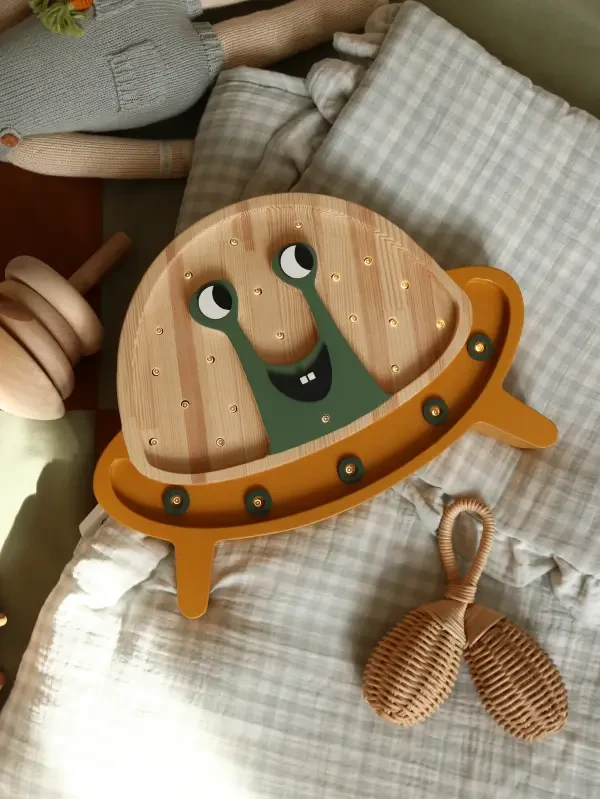 Lampa Little Lights Ufo Mustard Wood / Little Lights