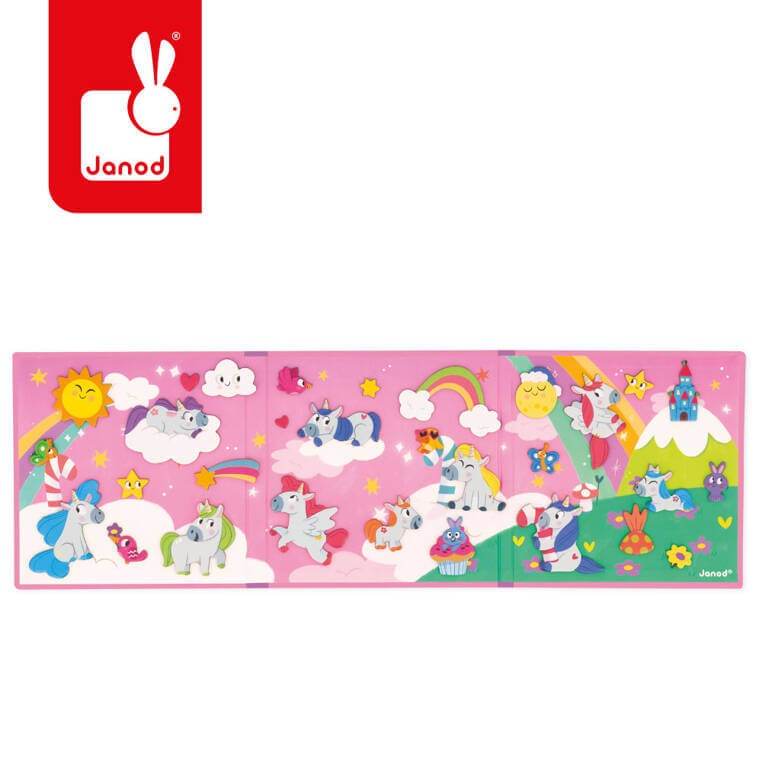 Magnetyczna układanka Magneti'stories Jednorożce 3+ / Janod