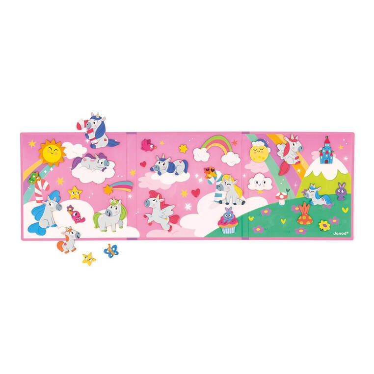 Magnetyczna układanka Magneti'stories Jednorożce 3+ / Janod