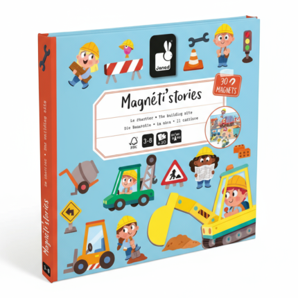 Magnetyczna układanka Magneti'stories Plac budowy 3+ / Janod