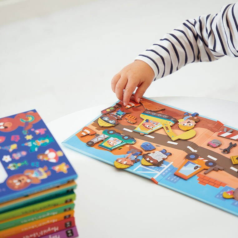 Magnetyczna układanka Magneti'stories Plac budowy 3+ / Janod