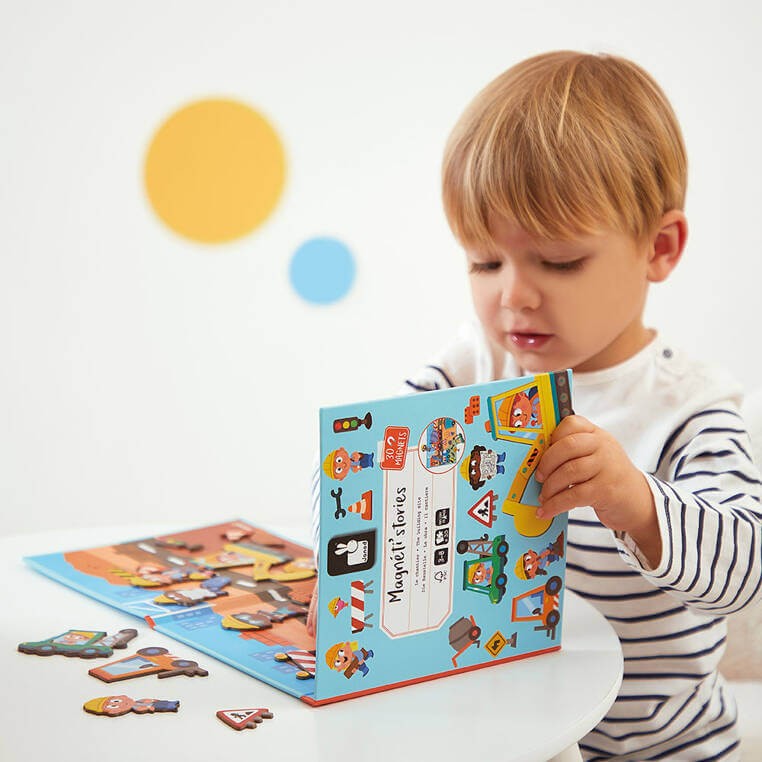Magnetyczna układanka Magneti'stories Plac budowy 3+ / Janod