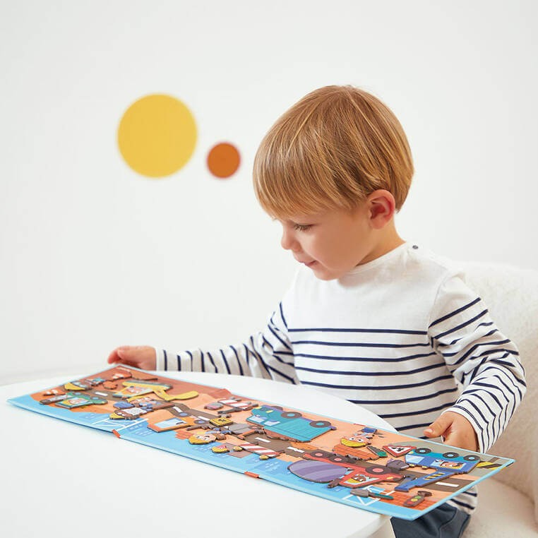 Magnetyczna układanka Magneti'stories Plac budowy 3+ / Janod