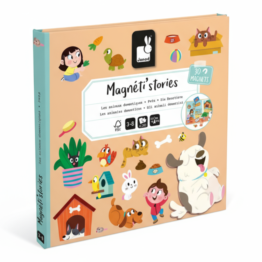 Magnetyczna układanka Magneti'stories Zwierzęta domowe 3+ / Janod J05457