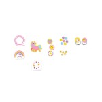 Zestaw kreatywny do tworzenia biżuterii z drewna Tęczowa kraina 4+ / Janod J09129