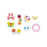 Zestaw kreatywny do tworzenia biżuterii z drewna Ogród kwiatów 4+ / Janod J09130