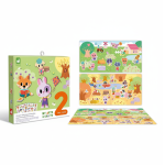 Zestaw kreatywny Grube naklejki wielokrotnego użytku My arts & crafts 2+ / Janod J09144