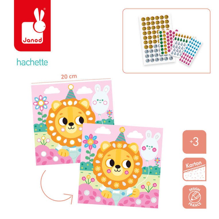 Zestaw kreatywny Duże Cyrkonie My arts & crafts 3+ / Janod J09145