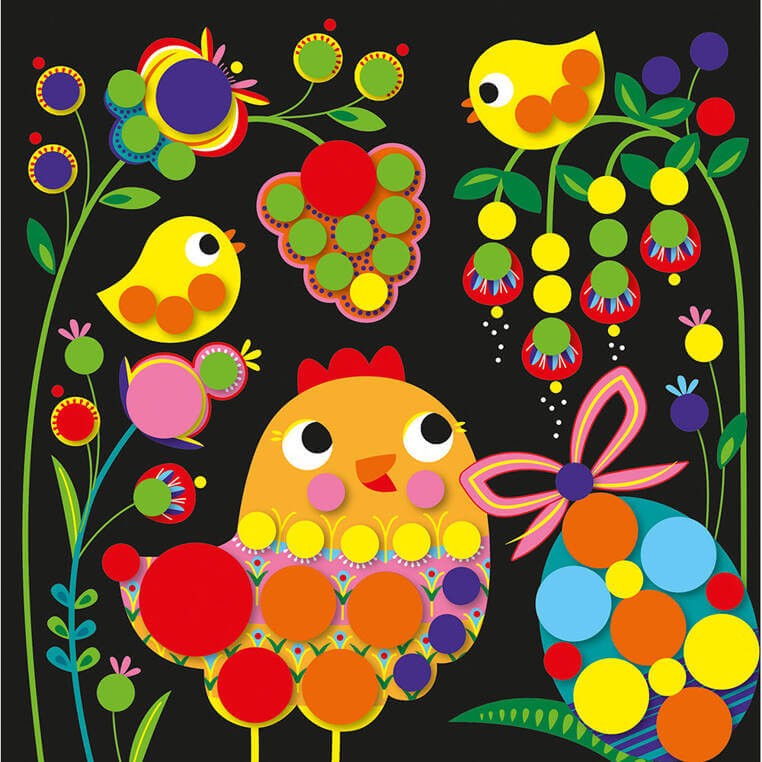 Zestaw kreatywny Okrągłe naklejki My arts & crafts 3+ / Janod J09146