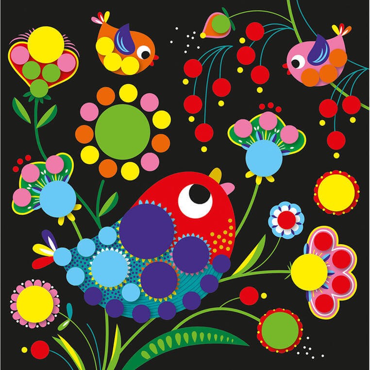 Zestaw kreatywny Okrągłe naklejki My arts & crafts 3+ / Janod J09146