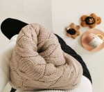 Kocyk z wełny merino - beż, kolekcja PREMIUM / Lullalove