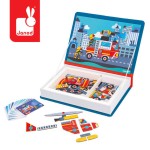 Magnetyczna układanka Straż pożarna Magnetibook  / Janod