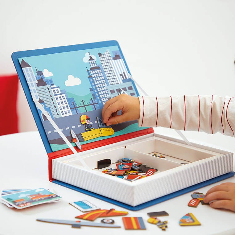 Magnetyczna układanka Straż pożarna Magnetibook  / Janod