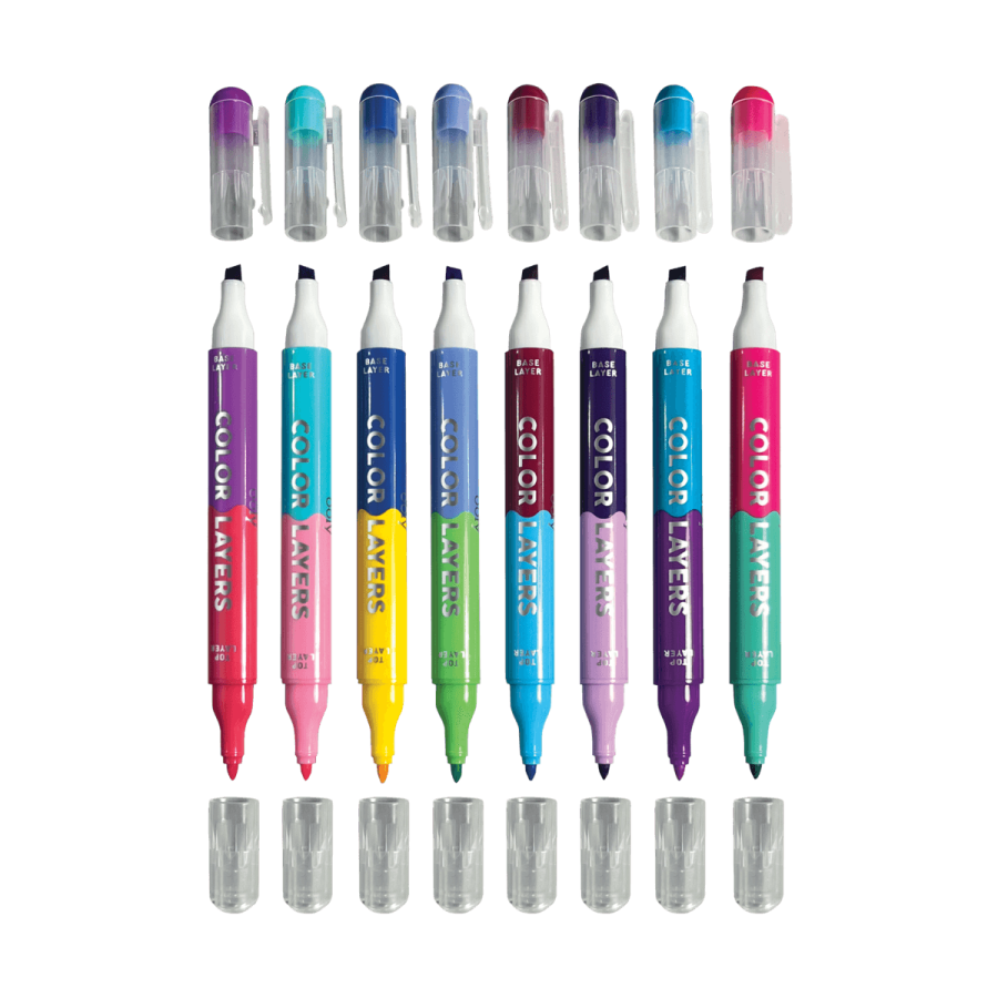 Flamastry Warstwowe, Dwustronne, Color Layers / Ooly