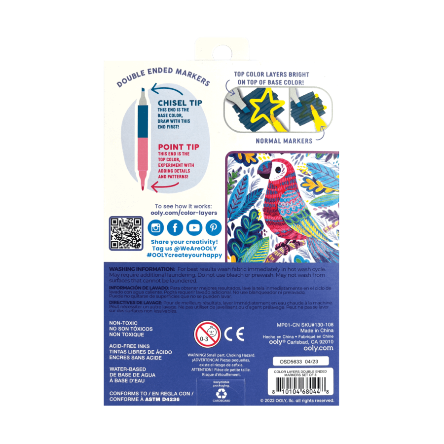Flamastry Warstwowe, Dwustronne, Color Layers / Ooly