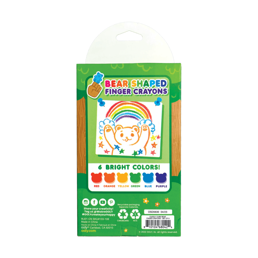 Kredki Malucha na palec Misie, Cuddly Cubs - 6 szt. / Ooly
