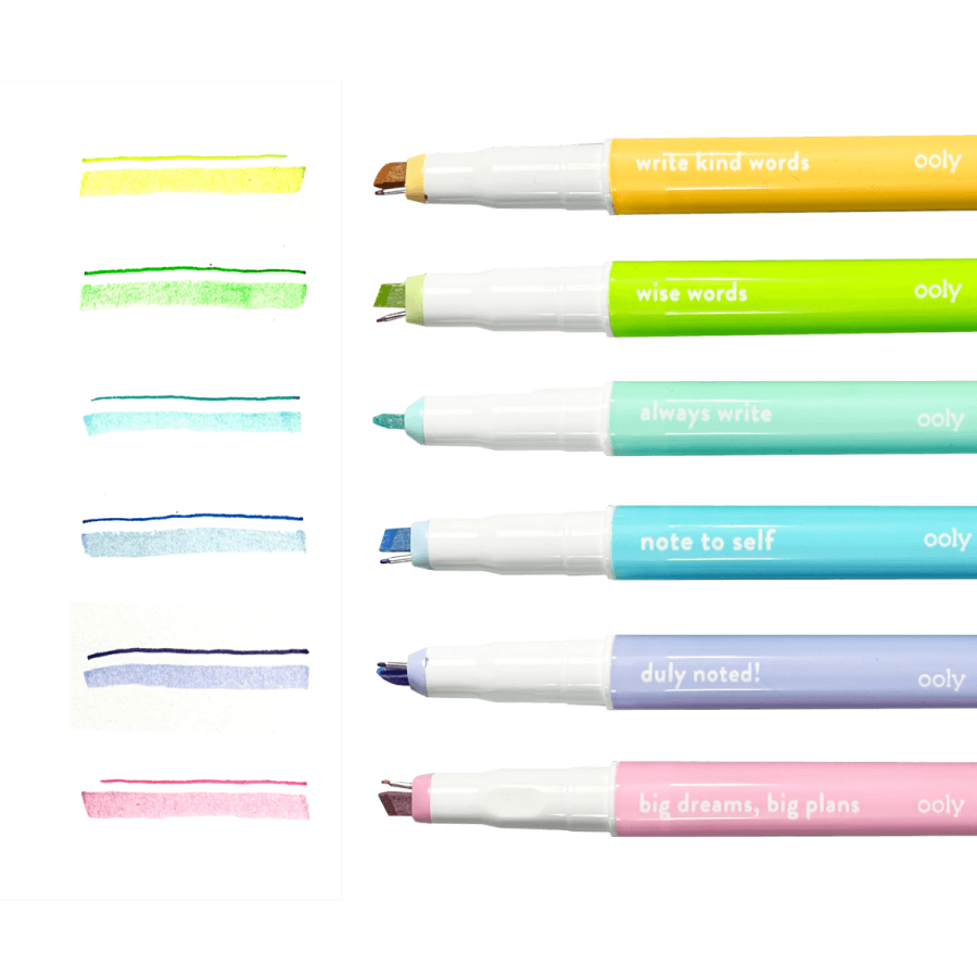 Cienkopisy z zakreślaczami 2w1, Noted! / Ooly