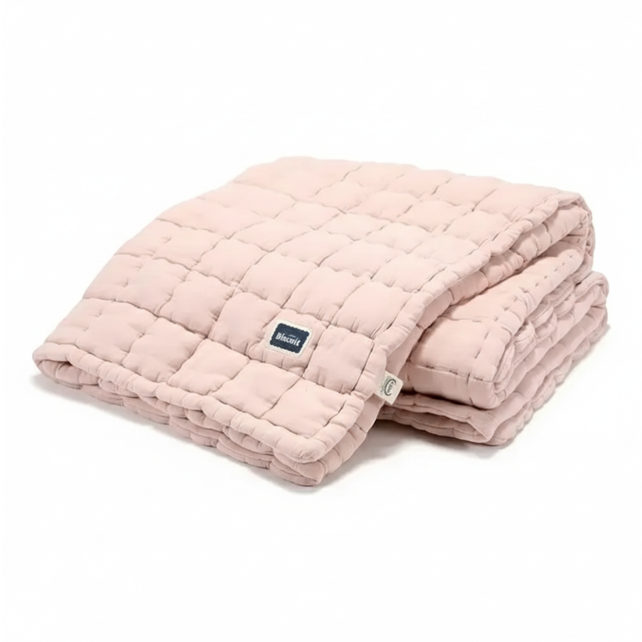 Kołdra Muślin Biscuit 100x120cm - POWDER PINK / La Millou
