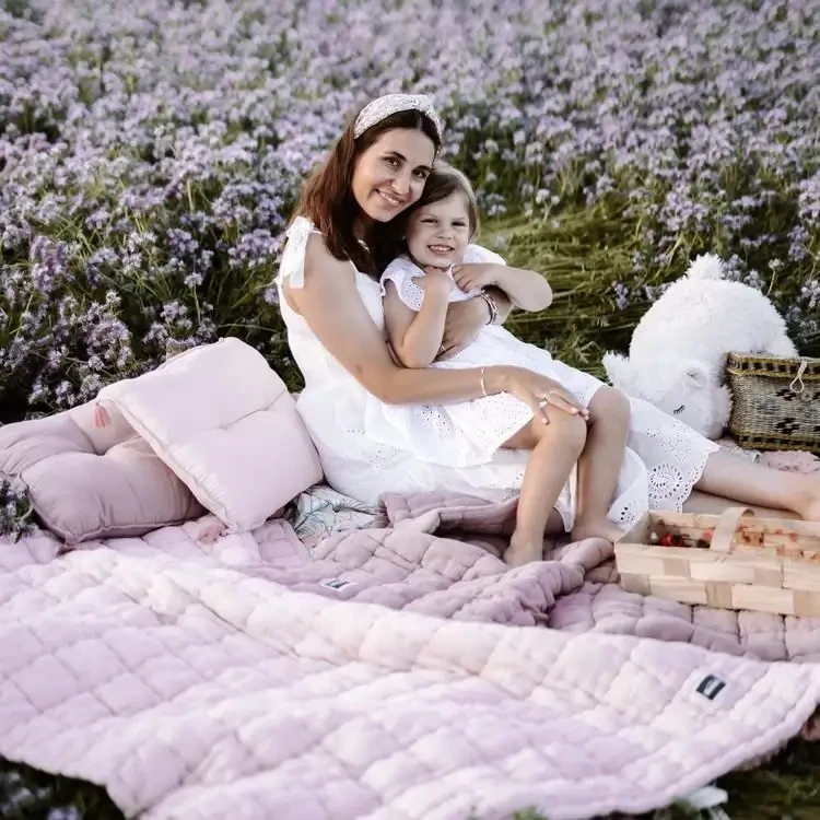 Kołdra Muślin Biscuit 100x120cm - POWDER PINK / La Millou