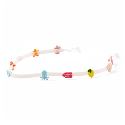 Pasek do okularów z charmsami - Pink / Olivio & Co