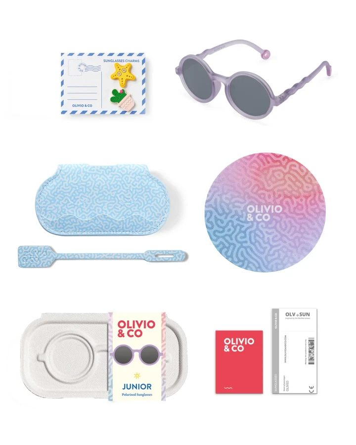Okulary Round Purple Coral Polarized 5-10 / Olivio & Co
