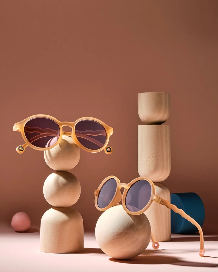 Okulary Round Sand Beige Polarized 5-10 / Olivio & Co