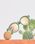 Okulary Oval Cactus Green Polarized 0-3 / Olivio & Co
