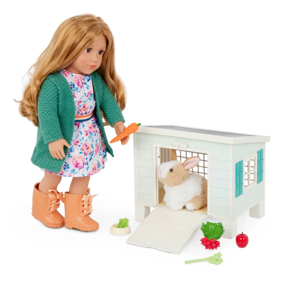 Chatka z króliczkiem i akcesoriami – Bunny Hutch Playset / OurGeneration