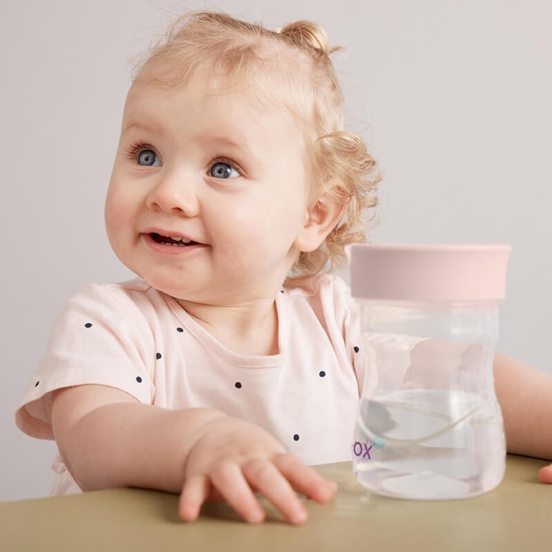 Kubek treningowy 240ml, Różowy / b.box