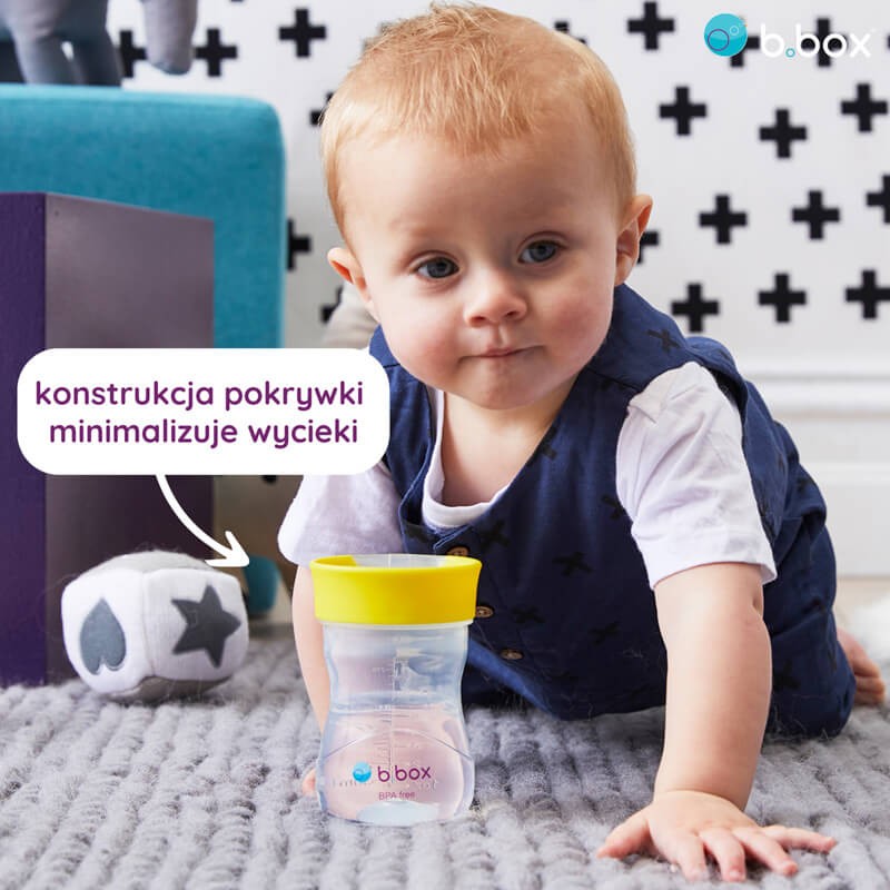 Kubek treningowy 240ml, Różowy / b.box