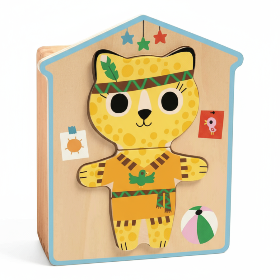 Drewniane puzzle PRZEBIERANKI / DJ01678