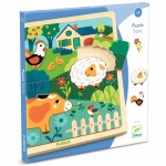 Edukacyjne puzzle drewniane FARMA / Djeco DJ01825