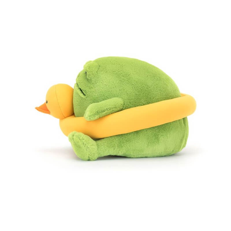Deszczowa Żaba Ricky z kaczuszką do pływania 18 cm / Jellycat