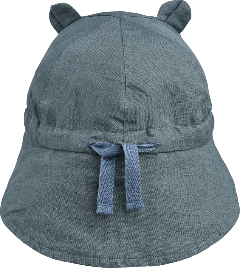 Letni dwustronny kapelusz lniany Gorm: Whale blue / Liewood