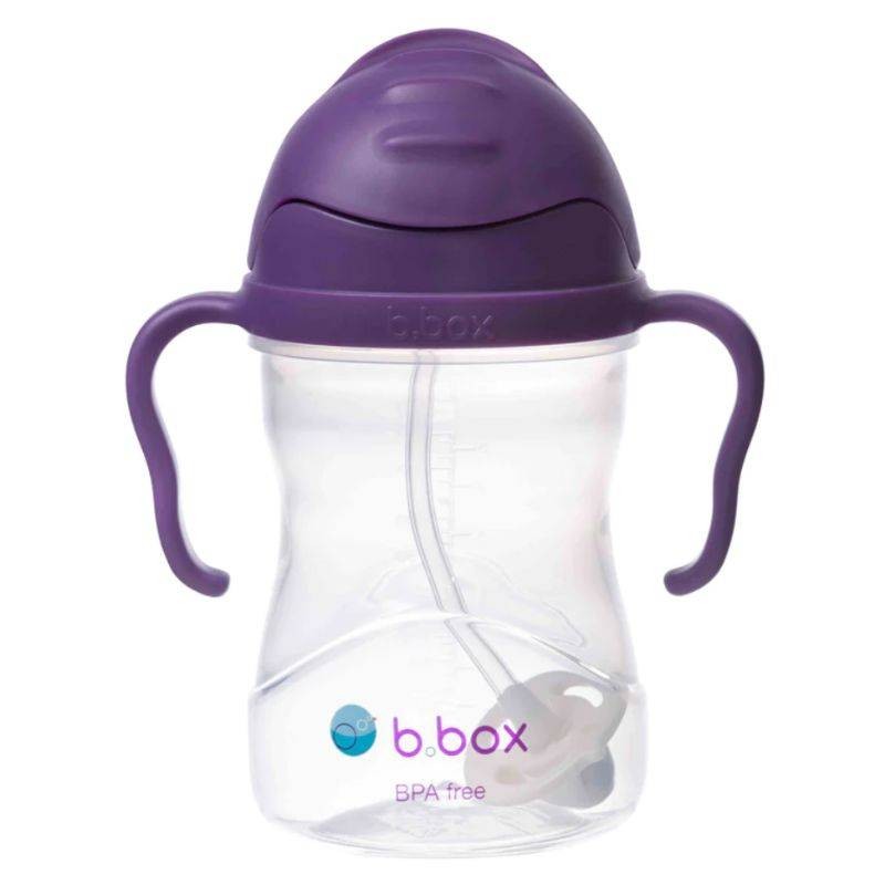 Bidon ze słomką 240 ml, WINOGRONOWY / b.box