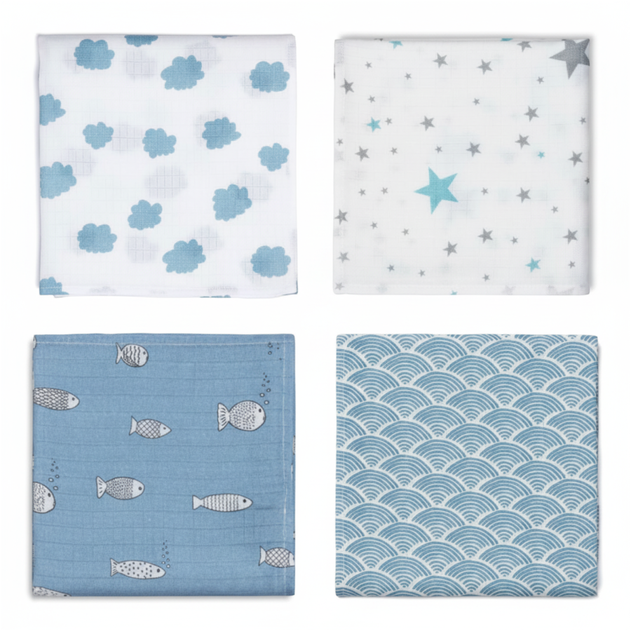 Pieluszki SKY & WATER 4-pak / Pink no More