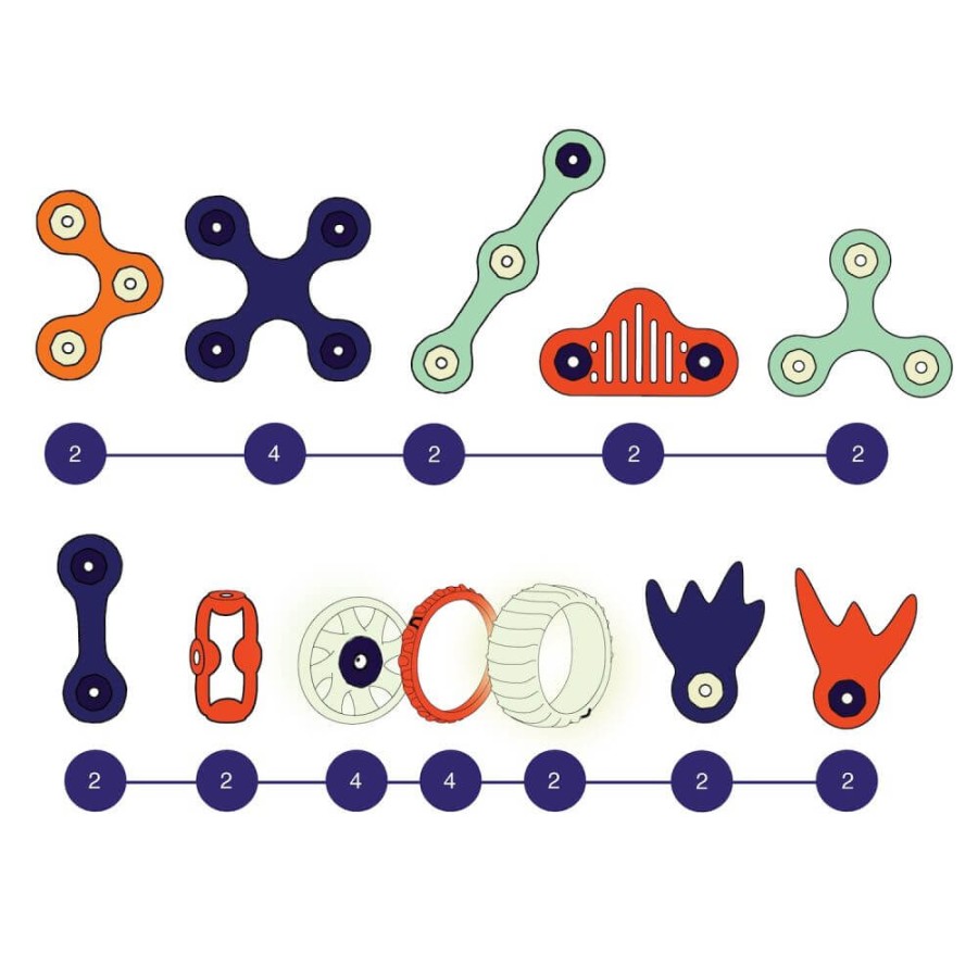 Układanka magnetyczna CLIXO Mars Rovers