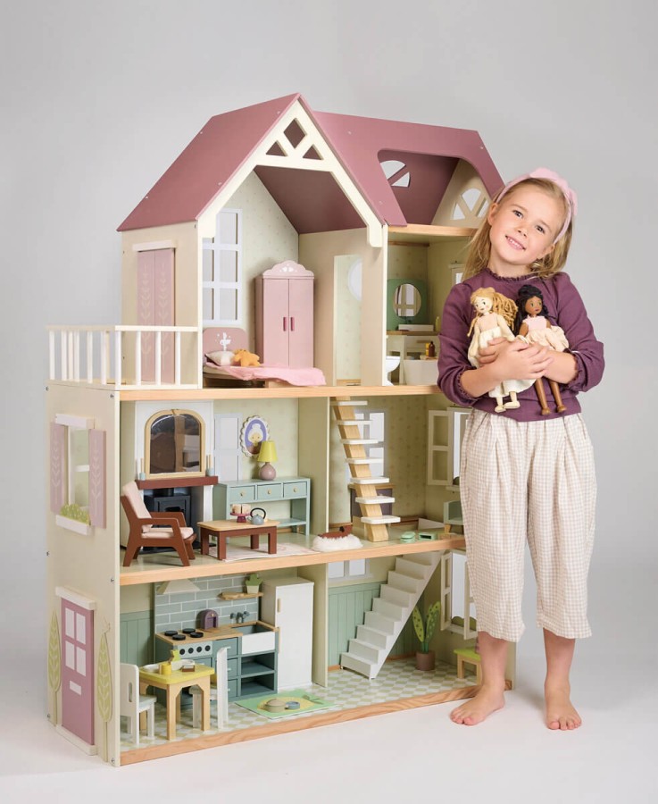 Drewniany domek XXL z wyposażeniem, Mulberry Mansion / Tender Leaf Toys