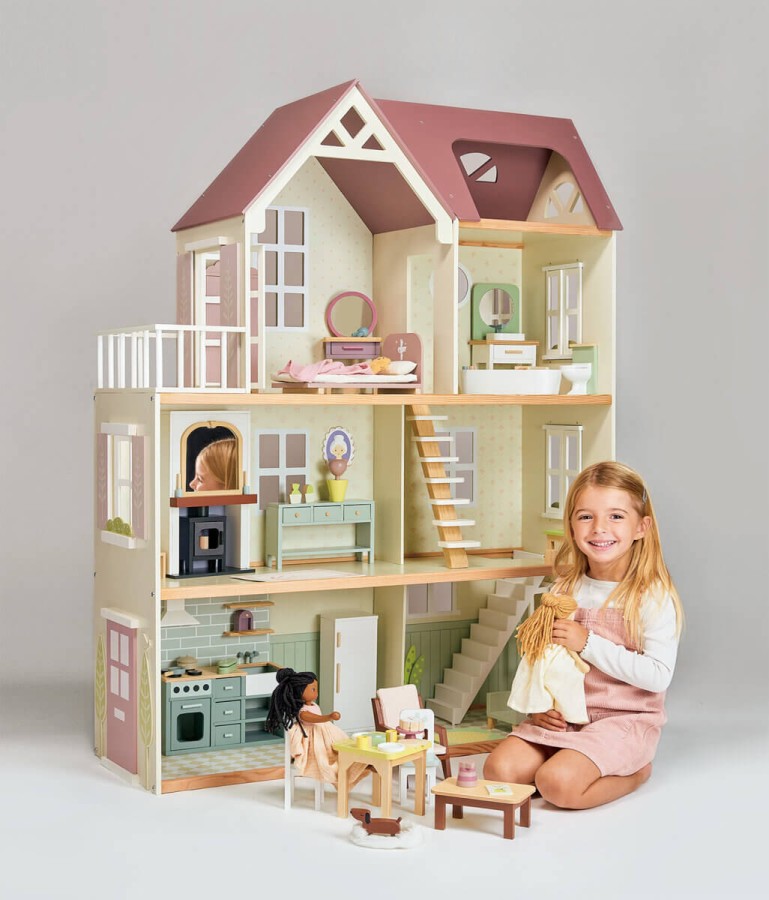 Drewniany domek XXL z wyposażeniem, Mulberry Mansion / Tender Leaf Toys