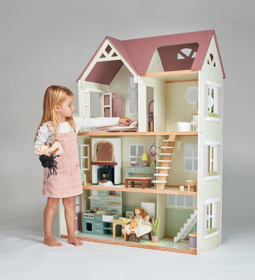 Drewniany domek XXL z wyposażeniem, Mulberry Mansion / Tender Leaf Toys