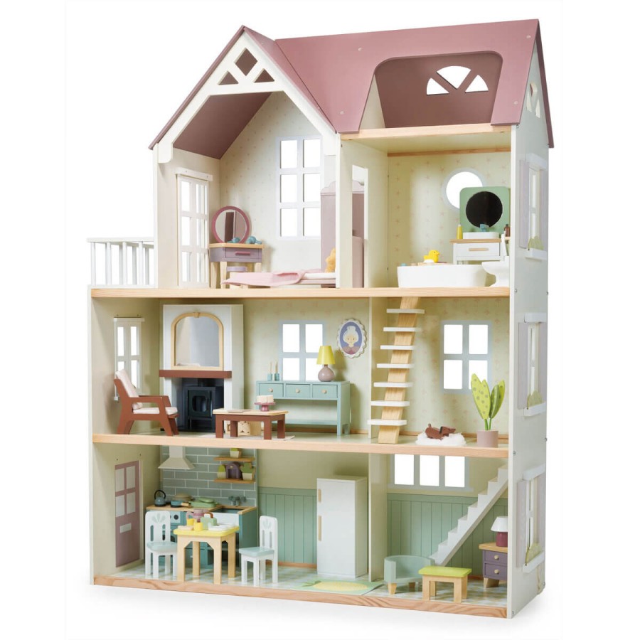 Drewniany domek XXL z wyposażeniem, Mulberry Mansion / Tender Leaf Toys