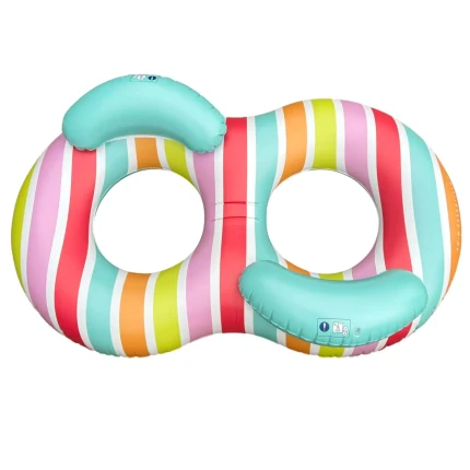 Podwójne koło do pływania 190 cm Rainbow / The Swim Essentials