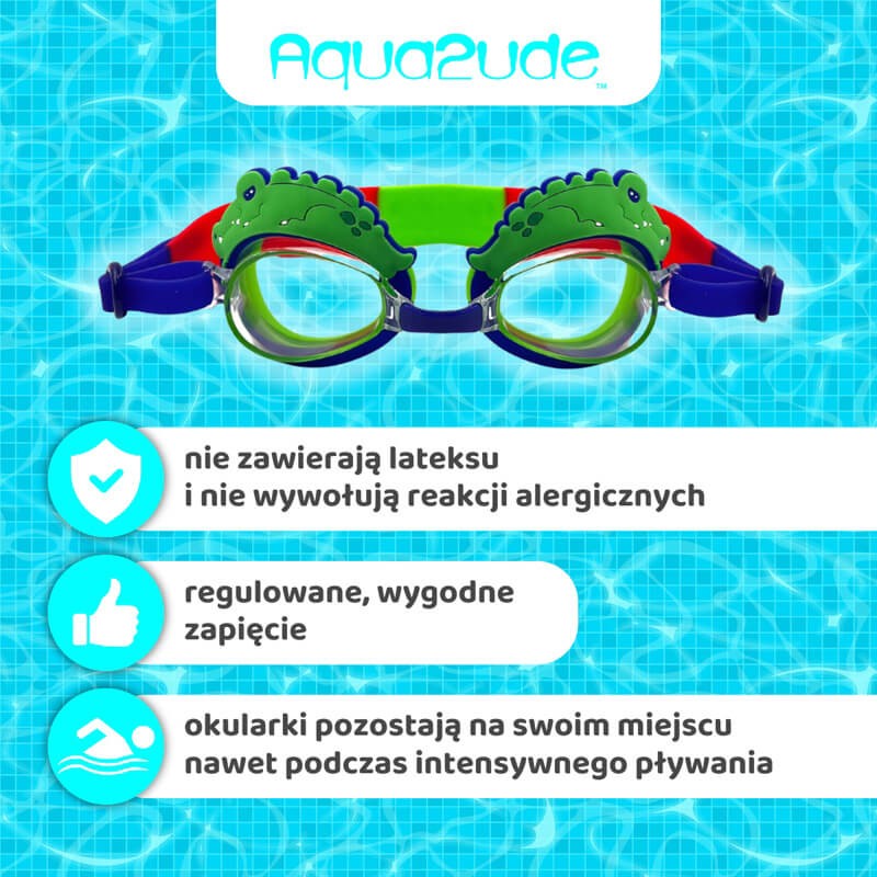 Okulary do pływania Aqua2ude - Aligator 3+ / Bling2o