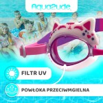 Okulary do pływania Aqua2ude - Kotek różowy 3+ / Bling2o