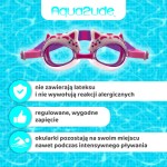 Okulary do pływania Aqua2ude - Kotek różowy 3+ / Bling2o