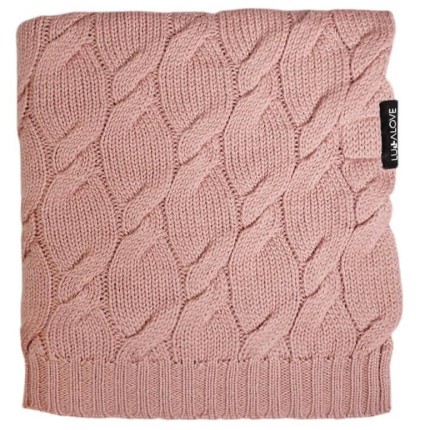 Kocyk z wełny merino WARKOCZ - piwonia, kolekcja PREMIUM / Lullalove