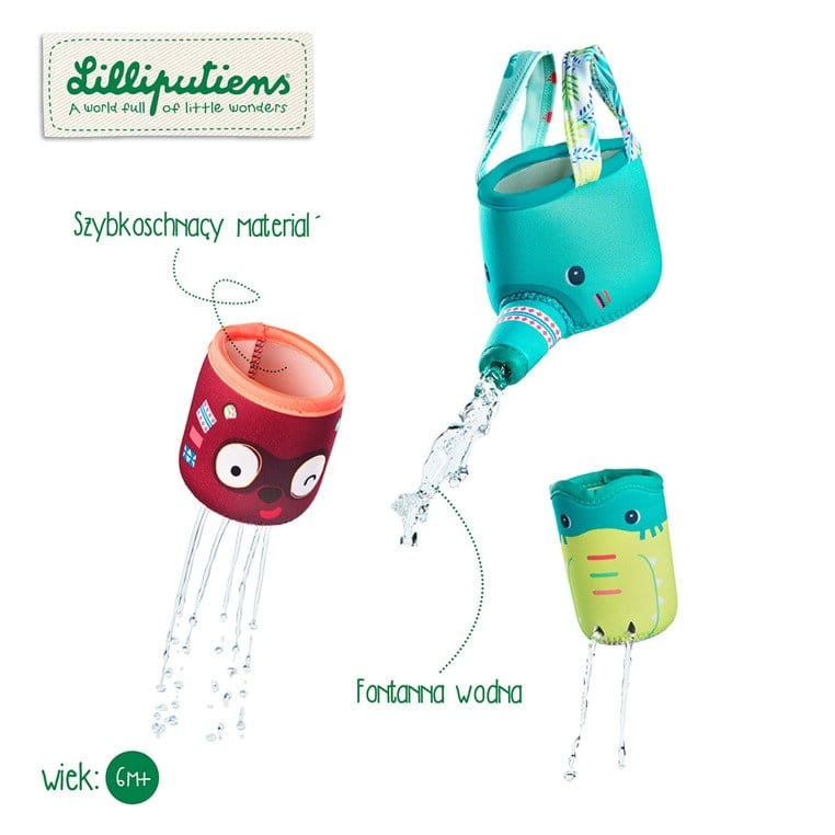 3 kubeczki do kąpieli Dżungla 6 m+ / Lilliputiens