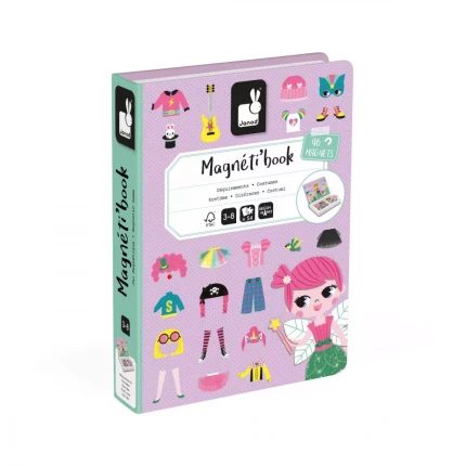 Magnetyczna układanka Kostiumy Dziewczynka  Magnetibook  / Janod J02718